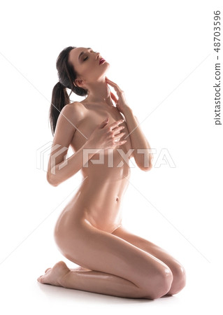 Naked Girl On Her Knees