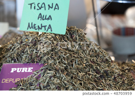 tea leaf at the market tea leaf at the market 48703959