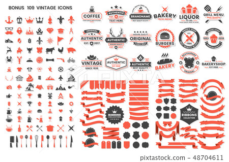 Vintage Retro Vector Logo for banner Vintage Retro Vector Logo for banner 48704611
