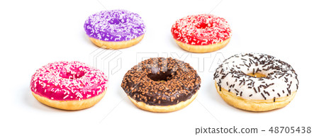 Sweet donuts isolated on white background Sweet donuts isolated on white background 48705438