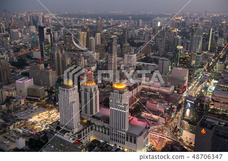 THAILAND BANGKOK CITY SKYLINE SUNRISE THAILAND BANGKOK CITY SKYLINE SUNRISE 48706347