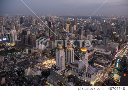 THAILAND BANGKOK CITY SKYLINE SUNRISE 48706348