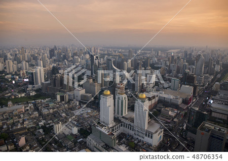 THAILAND BANGKOK CITY SKYLINE SUNRISE THAILAND BANGKOK CITY SKYLINE SUNRISE 48706354