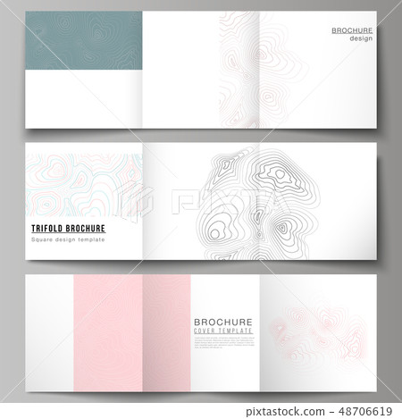 The minimal vector editable layout of square format covers design templates for trifold brochure The minimal vector editable layout of square format covers design templates for trifold brochure 48706619