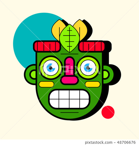Idol Mask. Simple Illustration Of Mask Vector Icon 48706676