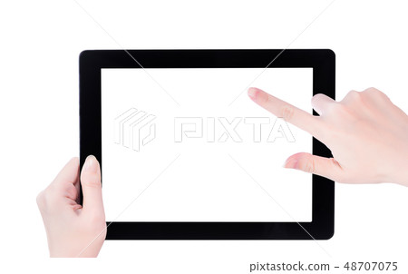 Feminine hand intelligent hand machine flat electric reed clipping mockup clipping path mockup path 48707075
