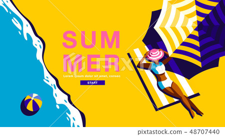Summer Holiday, Poster , Banner, sunshine 48707440