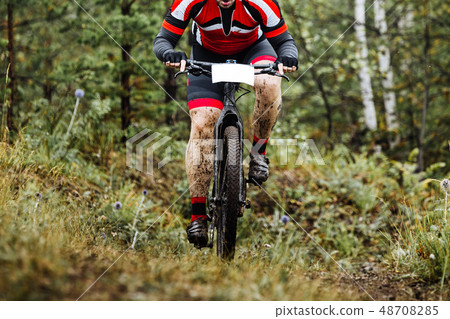 male cyclist with dirty feet male cyclist with dirty feet 48708285