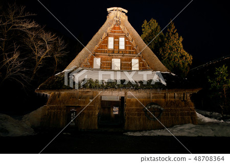 Toyama prefecture World Heritage Winter Gokayama Suganuma College village light up 48708364