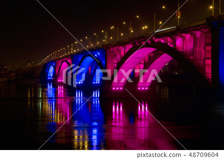 Russia, Krasnoyarsk. Night Russia, Krasnoyarsk. Night 48709604