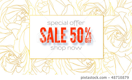 Spring sale banner. Special offer, get up to 50 48710879