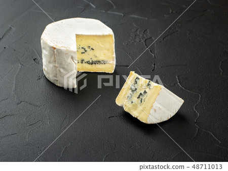 Brie cheese with slice Brie cheese with slice 48711013