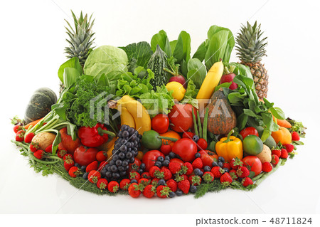 Fresh vegetables and fruits Fresh vegetables and fruits 48711824