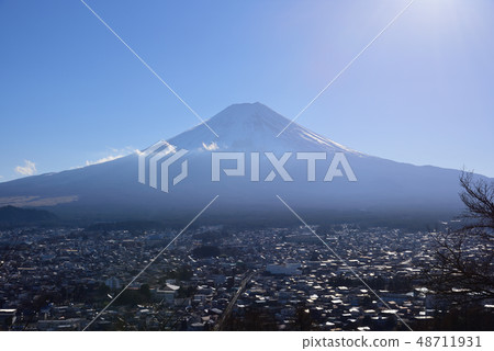 [富士山] 1月一日視圖靜岡新村山千gen公園城市景觀 48711931