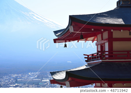 [富士山] 1月一日視圖靜岡新村山千gen公園城市景觀 48711942