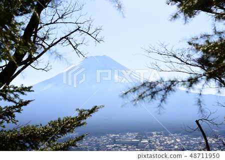 [富士山] 1月一日視圖靜岡新村山千gen公園城市景觀 48711950