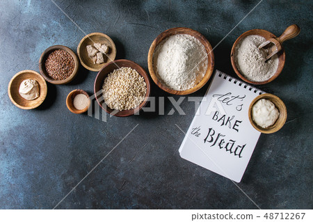 Variety of flour and grains Variety of flour and grains 48712267