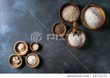 Variety of flour and grains Variety of flour and grains 48712271