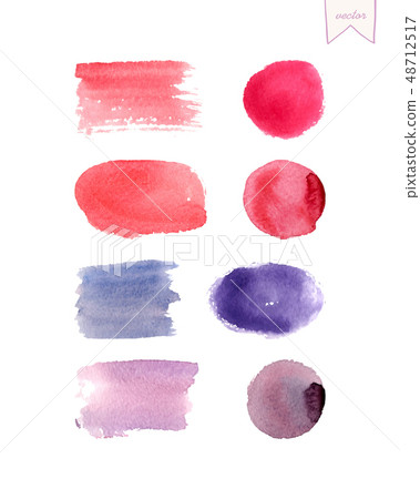 Watercolor design elements. Vector illustration  48712517