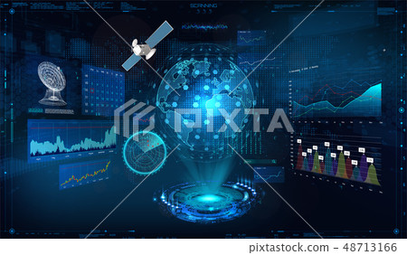 Scan of the globe in HUD style 48713166