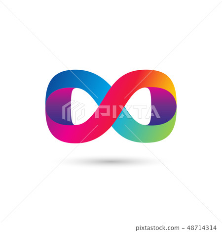 Vector illustration concept of eternity logo. Colorful on white background Vector illustration concept of eternity logo. Colorful on white background 48714314