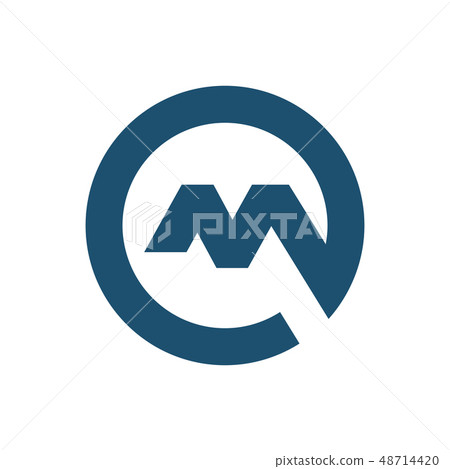 Vector illustration concept of M letter logo symbol. Colorful on white background 48714420