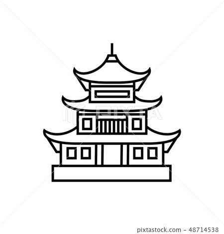 Asian Pagoda Tower vector icon isolated illustration Asian Pagoda Tower vector icon isolated illustration 48714538