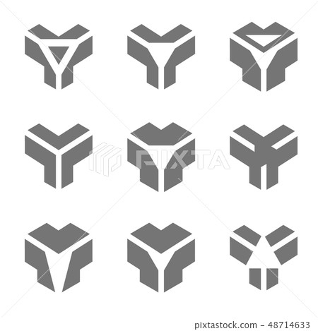 Vector illustration concept of pentagon logo. Icon on white background Vector illustration concept of pentagon logo. Icon on white background 48714633