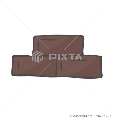 Doodle color Building Blocks. Vector Illustration Isolated 48714797