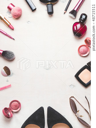 Feminine cosmetic background 48715511