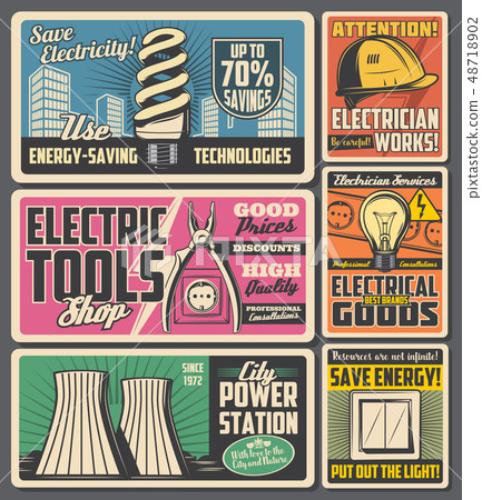 Electric tools and electricity, power plant Electric tools and electricity, power plant 48718902