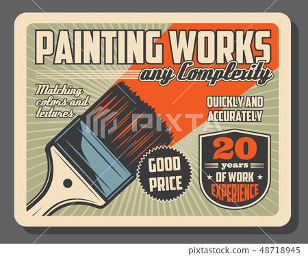 Brush and paint, painting tool equipment Brush and paint, painting tool equipment 48718945