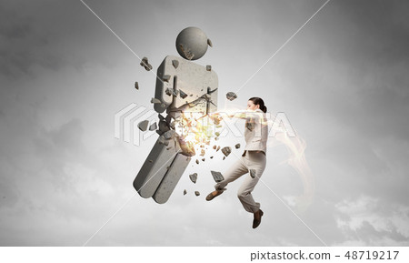 Woman crashing opponent Woman crashing opponent 48719217