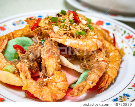 fried prawns with salt and chili fried prawns with salt and chili 48720859