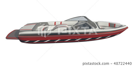 Powerboat Isolated on white background 3d illustration 48722440