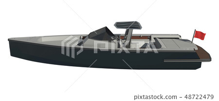 Powerboat Isolated on white background 3d illustration Powerboat Isolated on white background 3d illustration 48722479