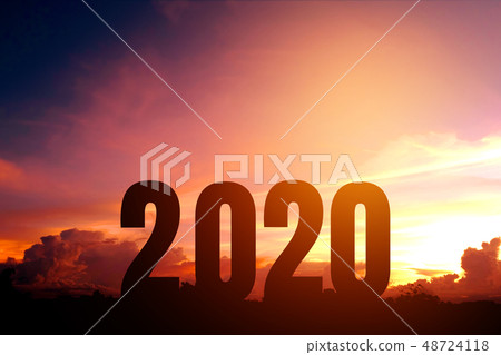 2020 Happy New Year Silhouette of Number Newyear 2020 Happy New Year Silhouette of Number Newyear 48724118