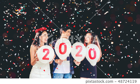 2020 Newyear party ,celebration party group 2020 Newyear party ,celebration party group 48724119