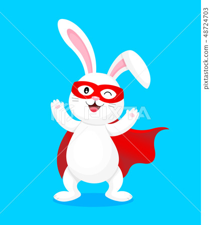 Funny cartoon, super hero rabbit character. Funny cartoon, super hero rabbit character. 48724703