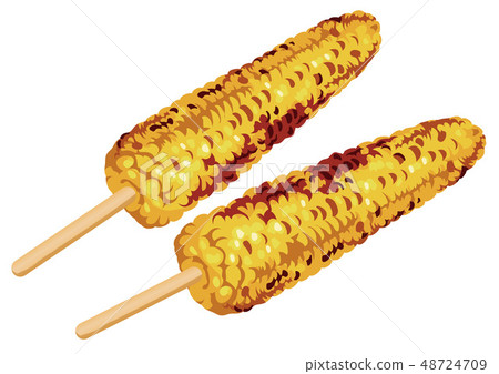 被烘烤的玉米例證集合 48724709
