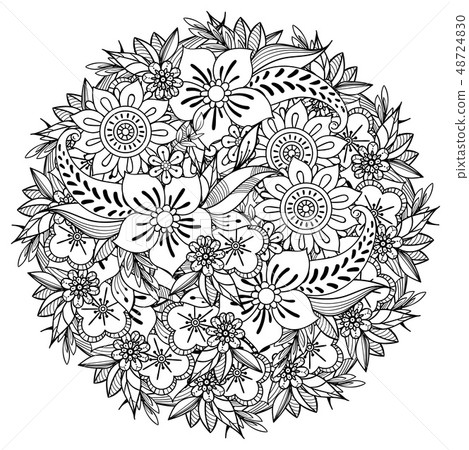 Floral Mandala Pattern 48724830