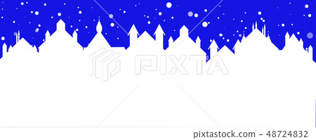 christmas banner of a street town with falling christmas banner of a street town with falling 48724832