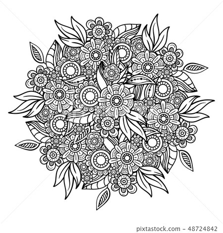 Floral Mandala Pattern Floral Mandala Pattern 48724842