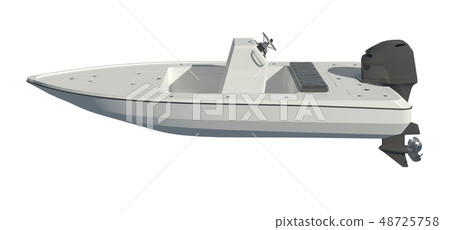 Powerboat Isolated on white background 3d illustration Powerboat Isolated on white background 3d illustration 48725758