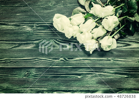 Rustic Background with Flowers 48726838