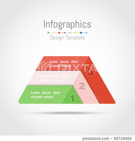 Infographic design elements with triangle shape 48726866