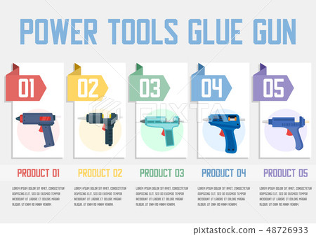 Hot Glue Guns Models Store Flat Vector Web Banner Hot Glue Guns Models Store Flat Vector Web Banner 48726933