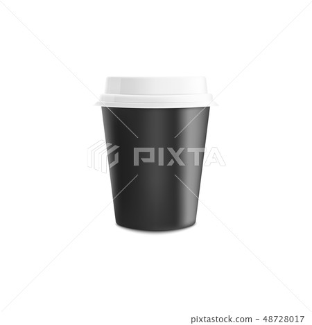 Black And White Coffee Paper Or Plastic Cup Stock Illustration