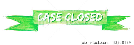 case closed ribbon - Stock Illustration [48728139] - PIXTA