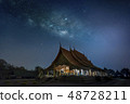 The Milky Way is above the Thai temples 48728211